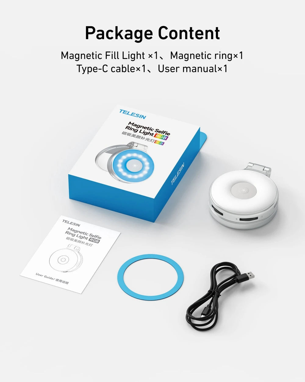 Anneau Lumineux Selfie Magnétique RGB