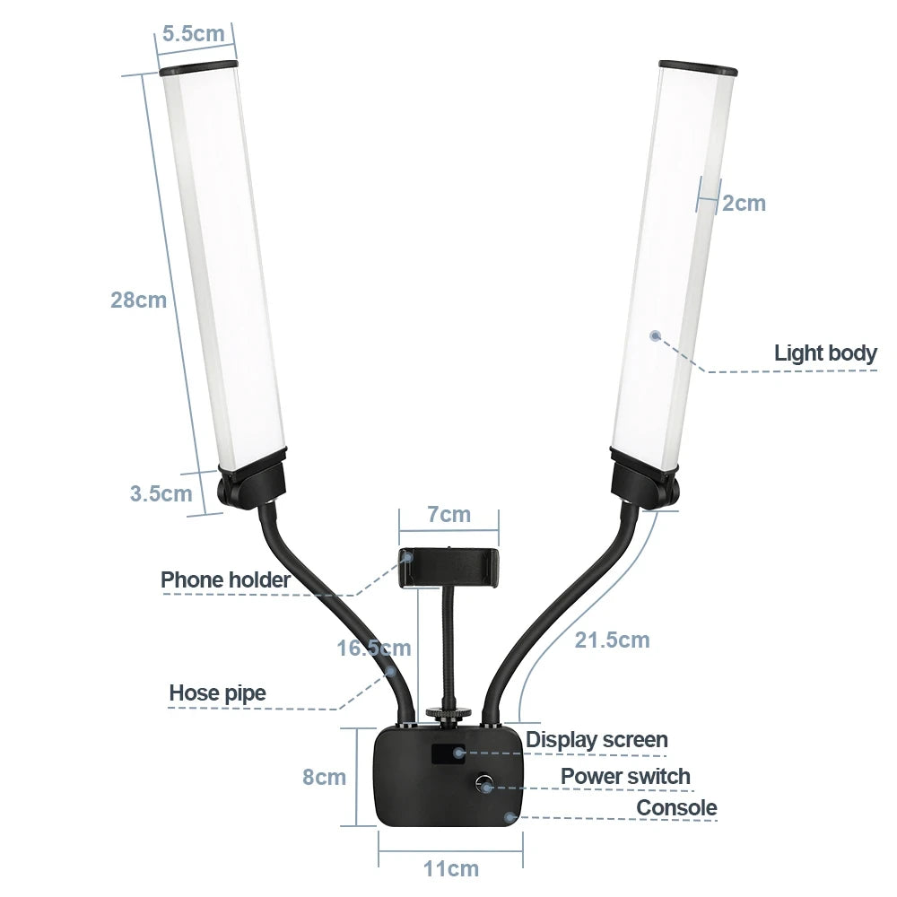 Double Arms LED Studio Light
