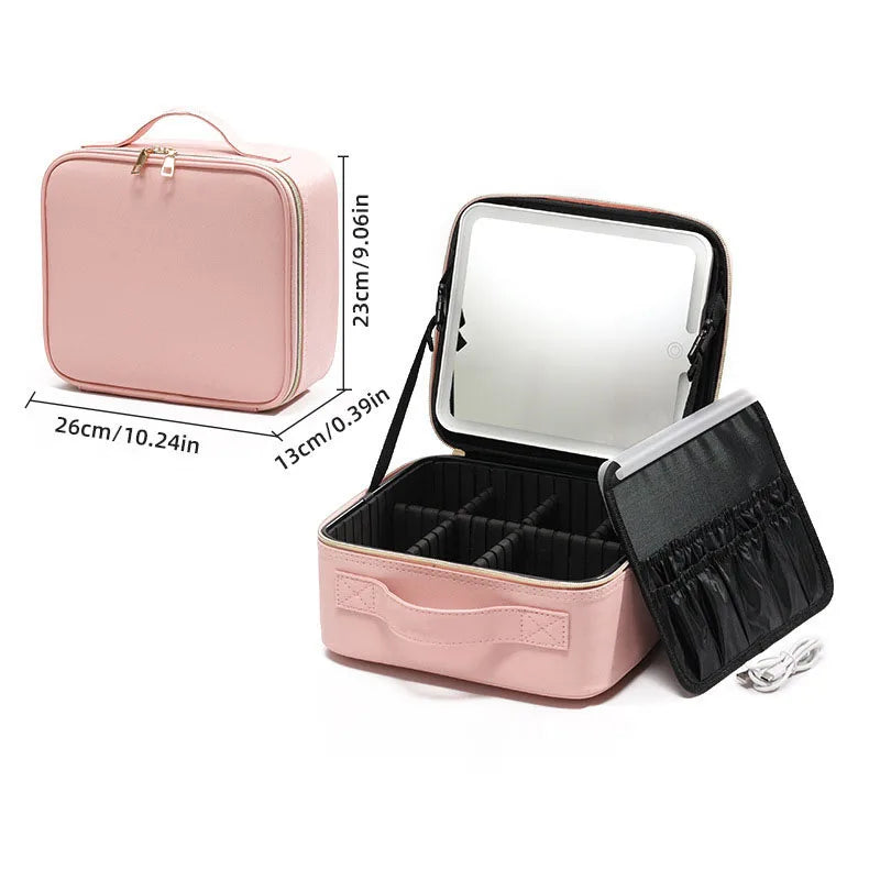 Trousse de maquillage LED avec miroir