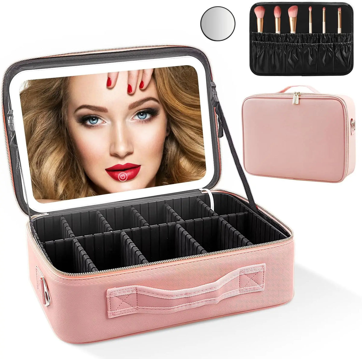 Trousse de maquillage LED avec miroir