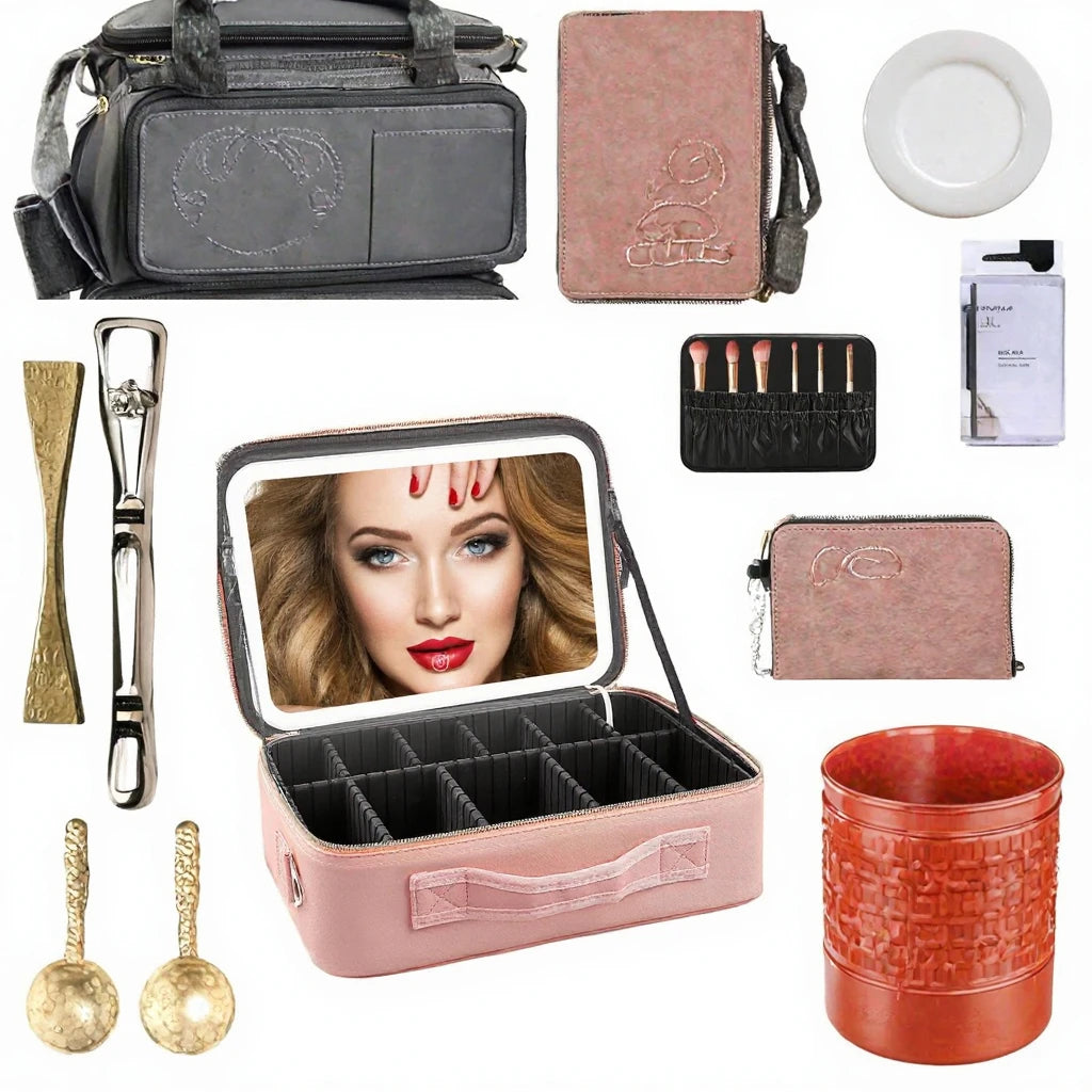 Trousse de maquillage LED avec miroir