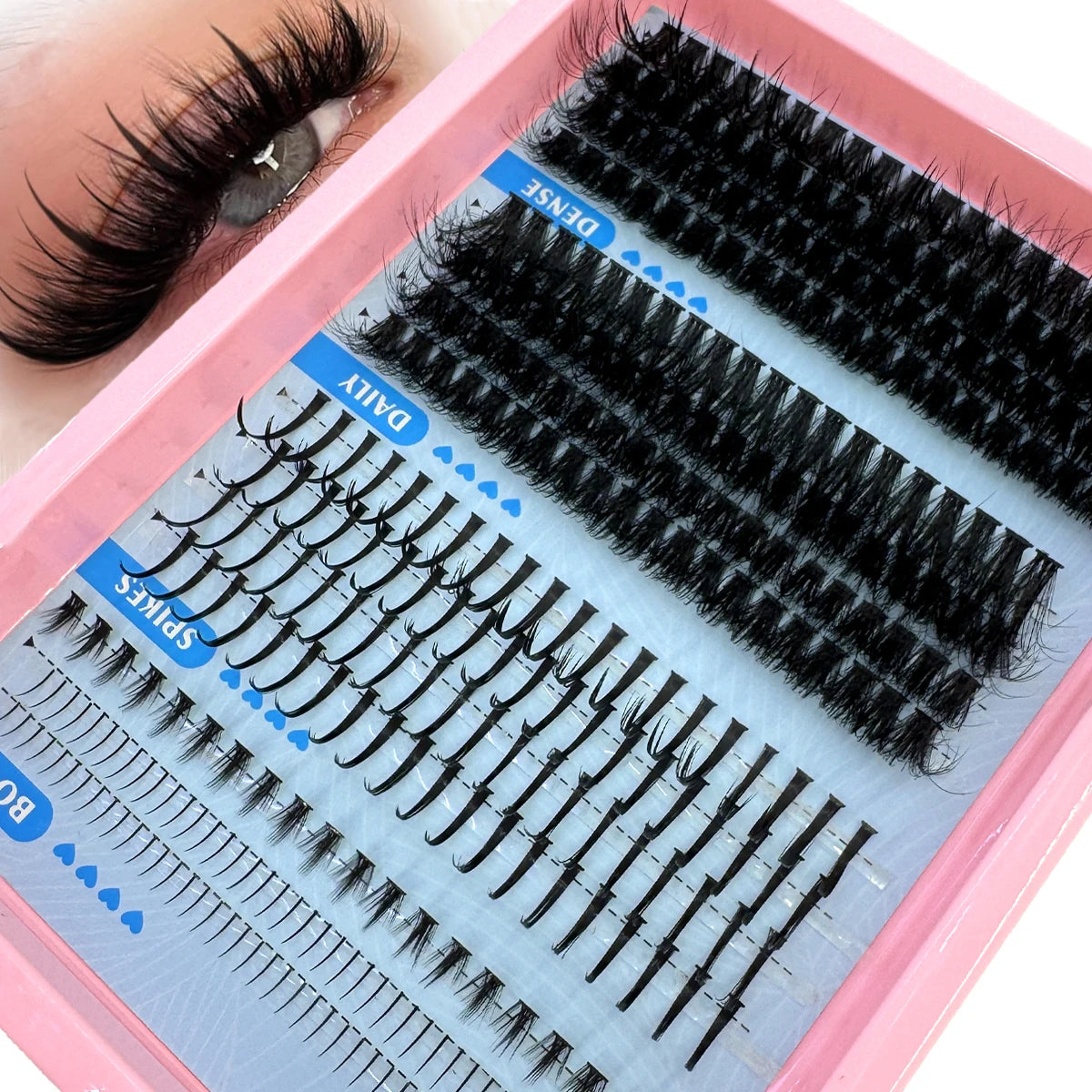 Cils en Grappes Spiky – 15 Pièces