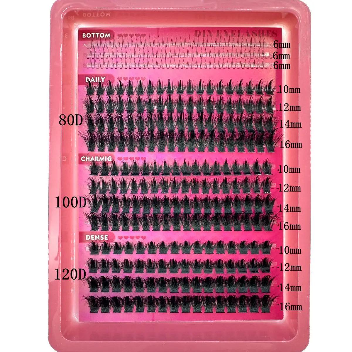 Cils en Grappes Spiky – 15 Pièces