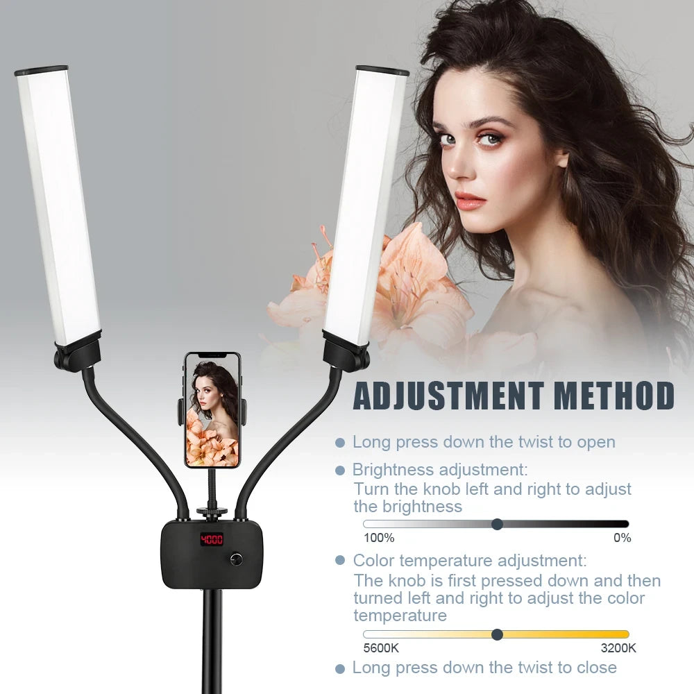 Double Arms LED Studio Light