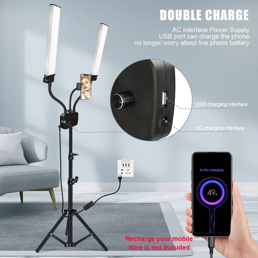 Double Arms LED Studio Light